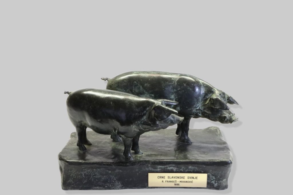 Crne slavonske svinje (Pffeiferove svinje), 1899., Robert Frangeš Mihanović